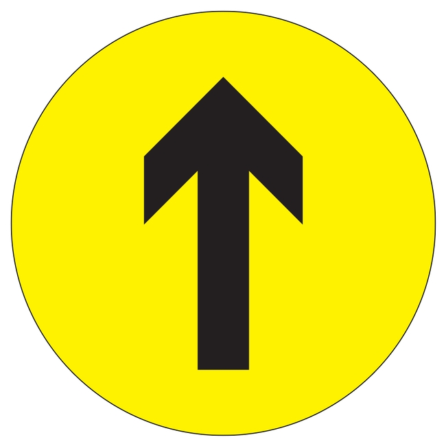 Coronavirus Directional Arrow Floor Sticker